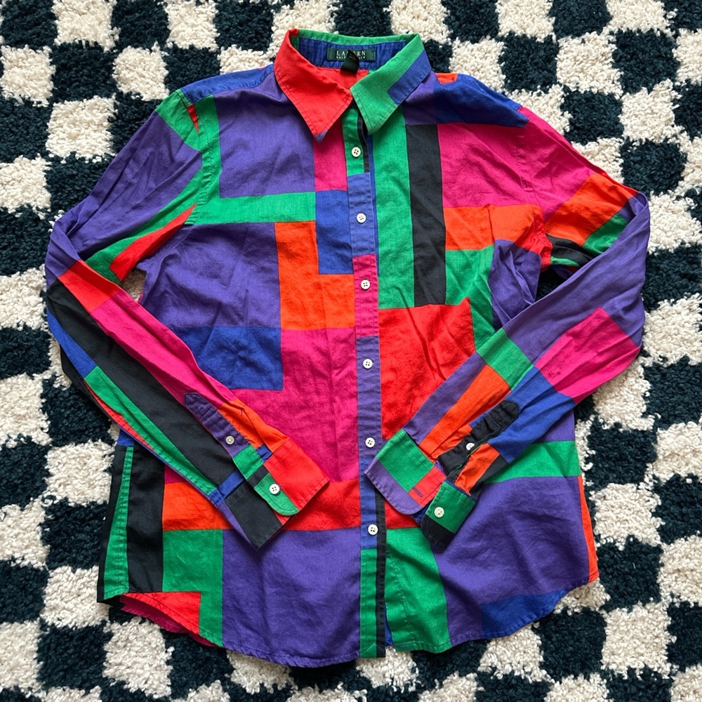 Vintage 90s Ralph Lauren multicolor long sleeve